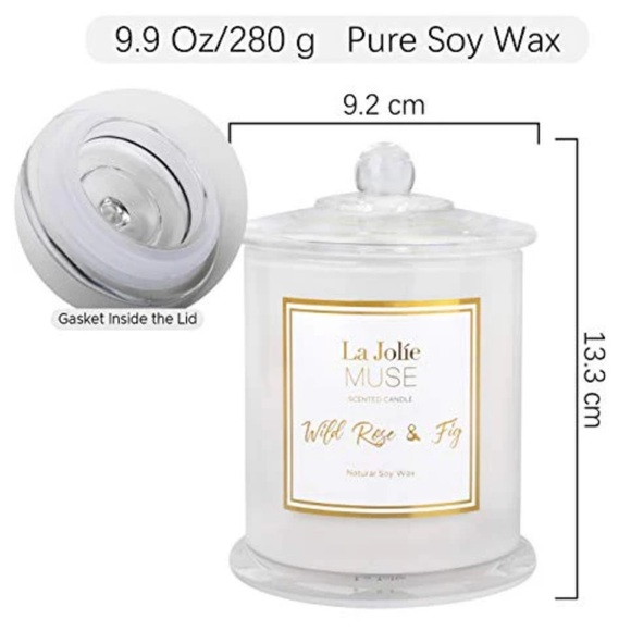 La Jolie Muse wild rose and fig soy candle - Picture 2 of 4